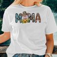 Pig Mama Pig Mom Sunflower Country Farm Life Cowhide Women T-shirt Gifts for Her