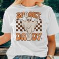 Retro Groovy Halloween Ghost Spooky Daddy Costume Women T-shirt Gifts for Her
