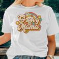 Retro Groovy Mama Family Birthday 60S 70S Hippie Costume Women T-shirt Gifts for Her