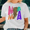 Retro Leopard Mama Lightning Bolt Western Country Bad Moms For Mama Women T-shirt Gifts for Her