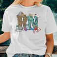 Rn Nursing Registered Nurse Job Appreciation Retro Leopard Women T-shirt Gifts for Her