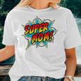 Super Mom Comic Book Superhero Grandma For Mom Women T-shirt Crewneck Gifts for Her