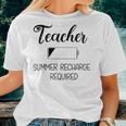 Teacher Summer Recharge Required Teacher School Elementary Women T-shirt Gifts for Her