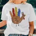 Thanksgiving Hand Turkey Thanksgiving Teacher Thankful Women T-shirt Gifts for Her