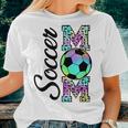 Tie-Dye Leopard Soccer Mom Support Soccer Players Women T-shirt Gifts for Her