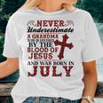 Never Underestimate A Grandma Was Born In July Birthday For Grandma Women T-shirt Gifts for Her