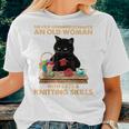Never Underestimate An Old Woman With Cat And Knitting Women T-shirt Gifts for Her