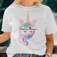 Unicorn Mama Unicorn Face FloralFor Mom Women T-shirt Gifts for Her