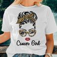 Zodiac Sign Cancer Girl Woman Face Leopard Bandana Wink Eye Women T-shirt Gifts for Her