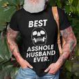 Best Asshole Husband Ever Funny Compliments For Guys Gift For Women Men T-shirt Crewneck Short Sleeve