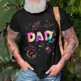 Dad Outer Space Daddy Planet Birthday Fathers Day Gift For Women Men T-shirt Crewneck Short Sleeve