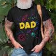 Dad Outer Space Daddy Planet Birthday Fathers Gift For Women Men T-shirt Crewneck Short Sleeve