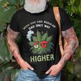 Dad Weed Funny 420 Weed Dad Like Regular Dad Only Higher Gift For Women Men T-shirt Crewneck Short Sleeve