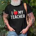 I Love My Teacher Husband Of A Teacher Teachers Husband Gift For Mens Gift For Women Men T-shirt Crewneck Short Sleeve