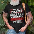 Im An Asshole Husband Of A Smartass Wife Gift For Women Men T-shirt Crewneck Short Sleeve
