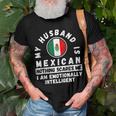 Mexican Husband Mexico Heritage Flag Funny Design For Wife Gift For Women Men T-shirt Crewneck Short Sleeve