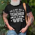 My Wife Teacher Husband Of A Teacher Teachers Husband Gift For Mens Gift For Women Men T-shirt Crewneck Short Sleeve