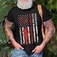 Physics Teacher Husband Dad Usa Flag American Fathers Gift For Women Men T-shirt Crewneck Short Sleeve