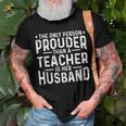 Proud Teacher Husband Of A Teacher Teachers Husband Gift For Mens Gift For Women Men T-shirt Crewneck Short Sleeve