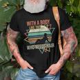 With A Body Like This Who Needs Hair Retro Bald Dad Gift For Women Men T-shirt Crewneck Short Sleeve