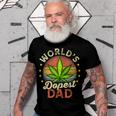 Funny Fathers Day 420 Weed Dad Vintage Worlds Dopest Dad Gift For Women Men T-shirt Crewneck Short Sleeve