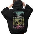 Ft Fort Lauderdale Florida Retro Vintage Beach Surf Surfing Florida & Merchandise Women Hoodie Back Print