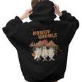 Howdy Ghouls Western Country Cowgirl Halloween Spooky Season Halloween Women Hoodie Back Print