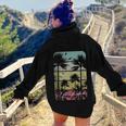 Ft Fort Lauderdale Florida Retro Vintage Beach Surf Surfing Florida & Merchandise Women Hoodie Back Print