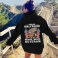 Proud Girlfriend Of An Iraq War Veteran Military Vets Lover Women Hoodie Back Print