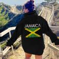 Vintage Jamaica Jamaican Flag Pride Pride Month s Women Hoodie Back Print