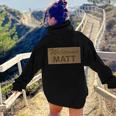 Welcome Mat - For People Named Matt Or Matthew Women Hoodie Back Print