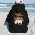 Howdy Ghouls Western Country Cowgirl Halloween Spooky Season Halloween Women Hoodie Back Print