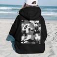 New Grey Black White Camouflage Army Military Soldier Hunter Women Hoodie Back Print