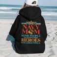 Proud Navy Army Mom Family Retro Vintage Women Hoodie Back Print