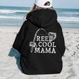 Retro Reel Cool Mama Fishing Fisher For Women Women Hoodie Back Print