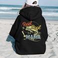 Retro Reel Cool Mama Fishing Lover For Women Women Hoodie Back Print