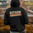 Althea Gift Name Personalized Retro Vintage 80S 90S Birthday 90S Vintage Designs Funny Gifts Back Print Hoodie
