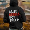 Conscious Raise Rebels Not Sheep Free Thinking Parenting Gifts For Sheep Lovers Funny Gifts Back Print Hoodie