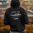 Forget The Mistakes Remember The Lesson Back Print Hoodie
