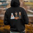 Halloween Labrador Golden Retriever Ghost Dog Witch Hoodie Back Print