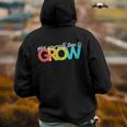 Give Yourself Time To Grow Inspirational Motivational Growth Motivational Funny Gifts Back Print Hoodie