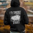 Id Smoke That Bbq Smoker Father Barbecue Grilling Usa Flag Usa Funny Gifts Back Print Hoodie Id Smoke That Bbq Smoker Father Barbecue Grilling Usa Flag Usa Funny Gifts Back Print Hoodie
