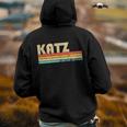 Katz Surname Funny Retro Vintage 80S 90S Birthday Reunion 90S Vintage Designs Funny Gifts Back Print Hoodie