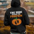 Pregnant Halloween Costume For Dad Expecting Lil Pumpkin Hoodie Back Print