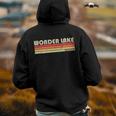 Wonder Lake Il Illinois Funny City Home Roots Gift Retro 80S 80S Vintage Designs Funny Gifts Back Print Hoodie