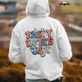 Retro Party In The Usa 4Th Of July America Fourth Of July Usa Funny Gifts Back Print Hoodie