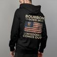 Bourbon Goes In Wisdom Comes Out 4Th Of July Drinking Lover Drinking Funny Designs Funny Gifts Back Print Hoodie