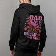 Dad Of The Birthday Girl Cowgirl Boots Pink Matching Family Funny Gifts For Dad Back Print Hoodie