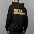 Katz Surname Funny Retro Vintage 80S 90S Birthday Reunion 90S Vintage Designs Funny Gifts Back Print Hoodie