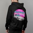 Miami Beach Florida Miami Palm Trees And Vintage Car Florida Gifts & Merchandise Funny Gifts Back Print Hoodie